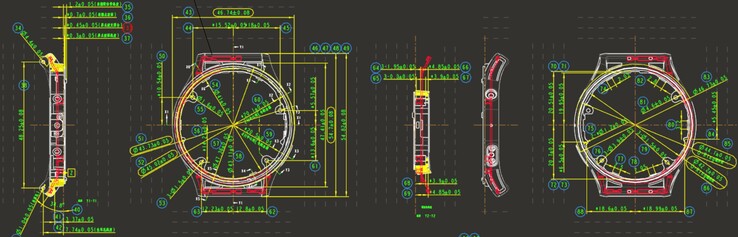 An FCC filing for smartwatch with model number A2294 includes this diagram. (Image source: FCC ID.io)