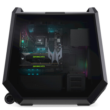 Acer Predator Orion 9000 tempered glass side panel (image via Acer)