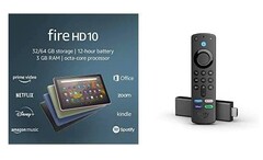 تبلت Amazon Fire HD 10 &  بسته نرم افزاری Fire TV Stick 4K (منبع: آمازون)