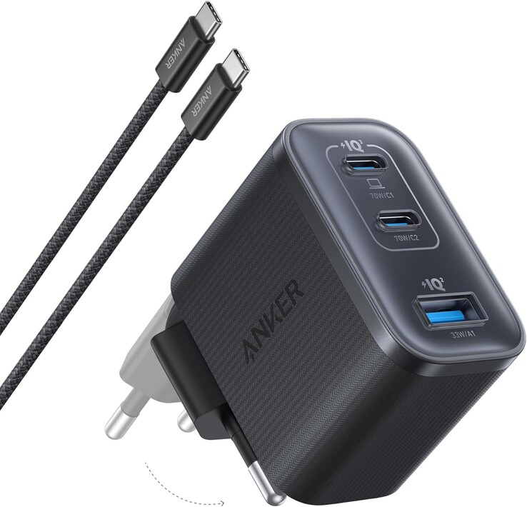 The Anker Nano Charger (70W, 3 Ports). (Image source: Anker)