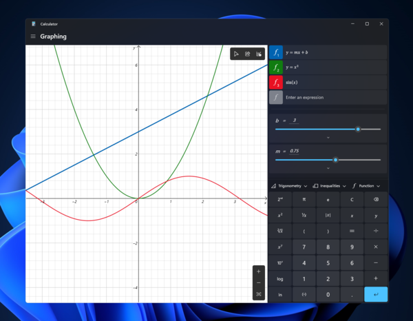 Build 22000.132 also includes a revised Calculator app. (Image source: Microsoft)