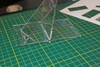 Cutting acrylic produces very clean edges that remain transparent