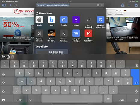 Keyboard horizontal