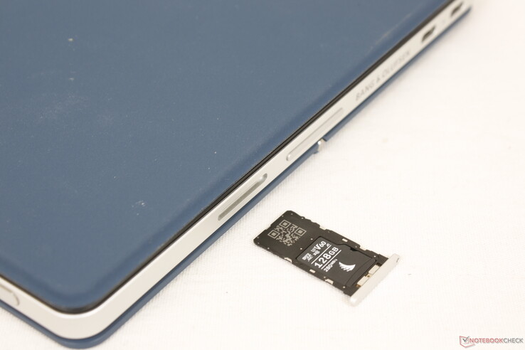 A needle is required for accessing the MicroSD slot