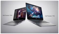 The Precision 7550 and Precision 7750 have radically different designs compared to their predecessors. (Image source: Reddit, Vimeo & NotebookReview)