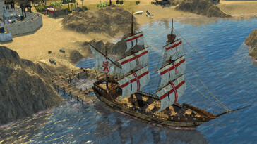 An image showing a ship in Stronghold Crusader 2.