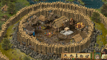 An image showing buildings in Stronghold: Definitive Edition.