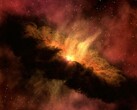An image showing a red and orange galaxy. (Image source: Pixabay)