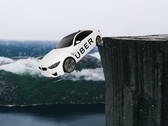Uber may be headed for trouble if expenses continue to climb. (Image source: stock w/edits, Uber logo via Uber)