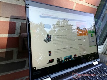 Lenovo ThinkPad X13 Yoga in outdoor use
