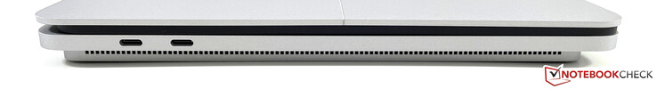 Left side: 2x USB-C w/ Thunderbolt 4 (USB 4.0, Power Delivery, DisplayPort)