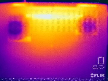 Surface temperatures during the stress test (bottom)