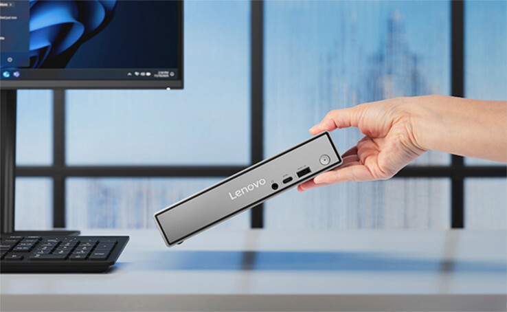 The ThinkCentre Neo 50q Gen 7 measures 240 x 250 x 186 mm.
