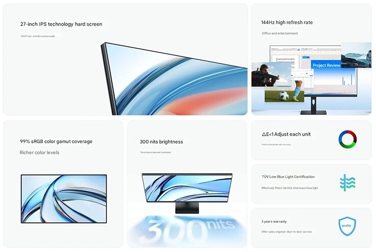 Redmi A27 2026 monitor specs (Image Source: IT Home)