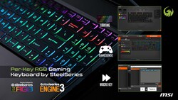 The Alpha 15's SteelSeries keyboard offers extensive customization options. (Image Source: MSI)