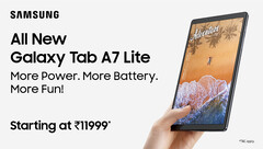 The Galaxy Tab A7 Lite gets new listings. (Source: Samsung)