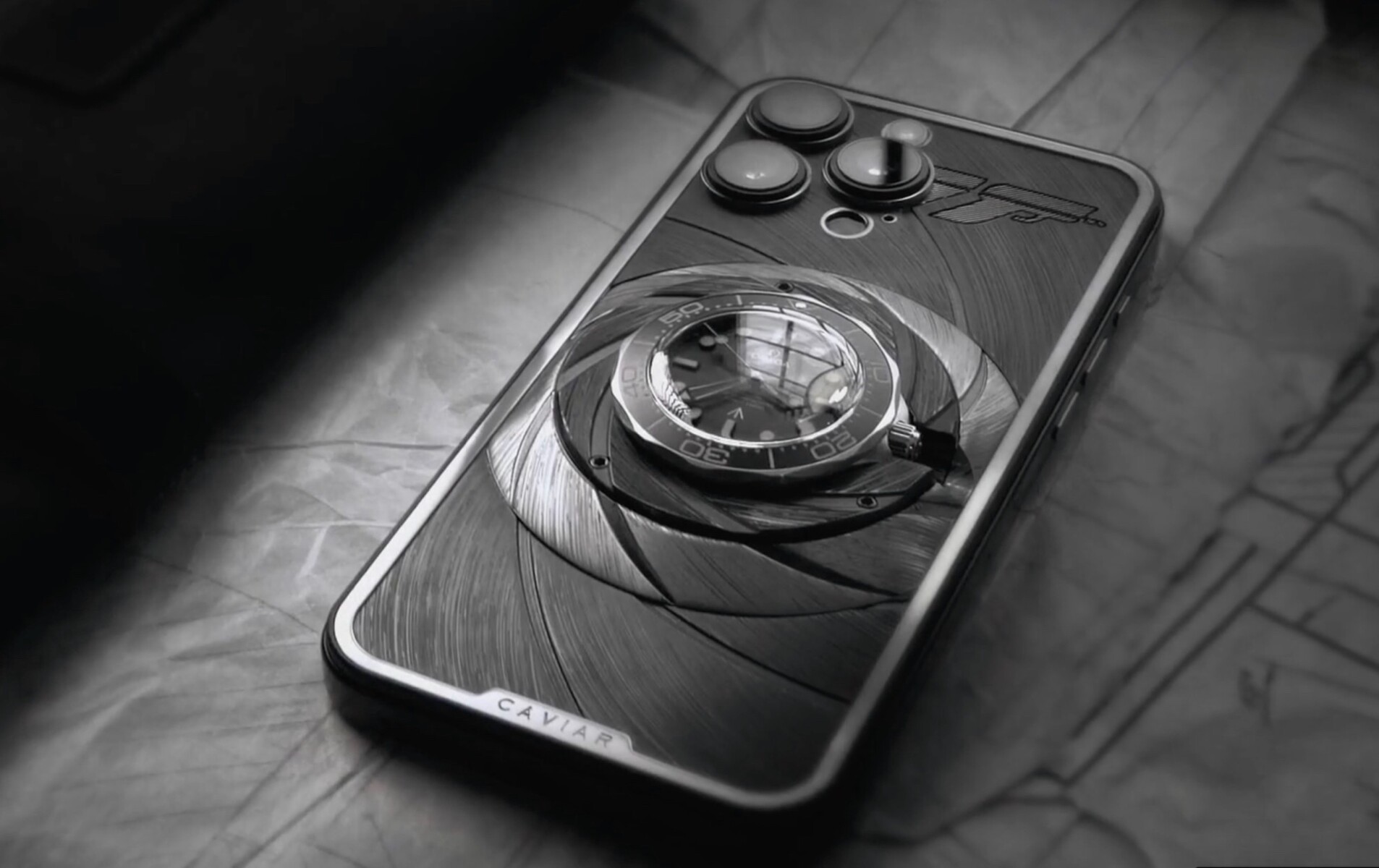 Apple iPhone 17 Pro Max with integrated Omega Seamaster: Caviar