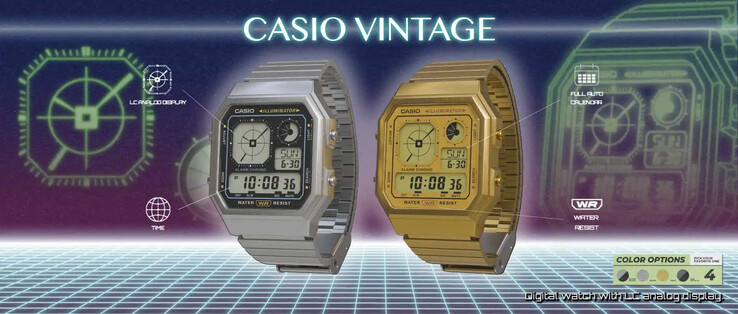 The Casio A130WE-1A (left) and Casio A130WE-9A (right) watches. (Image source: Casio)