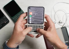 Despite having a keyboard, the Clicks Communicator is relatively compact.