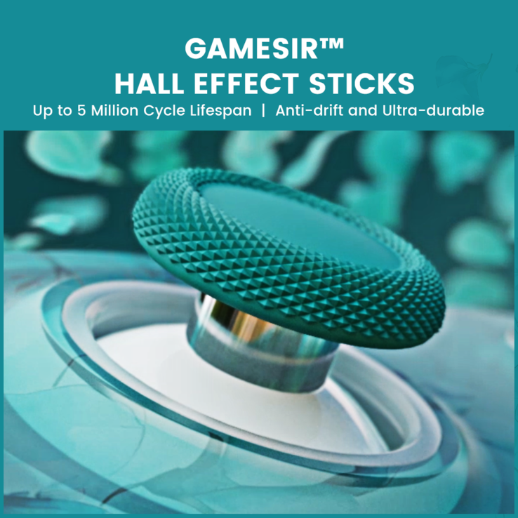 The GameSir T7 Pro Floral boasts a GameSir's in-house Anti-Drift Hall Effect joysticks (Image source: GameSir)