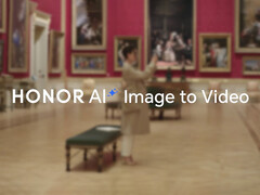 Honor's AI image-to-video feature works with old photos, artworks, real-life photos, and even AI images. Pictured: promotional image of the feature - an art gallery. (Image source: Honor)