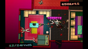 Pictured: A gameplay screenshot from Hotline Miami.