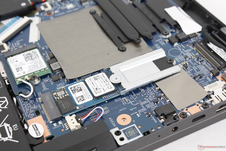 Though the system supports 2280 SSDs, our test unit comes with an M.2 2242 NVMe SSD instead
