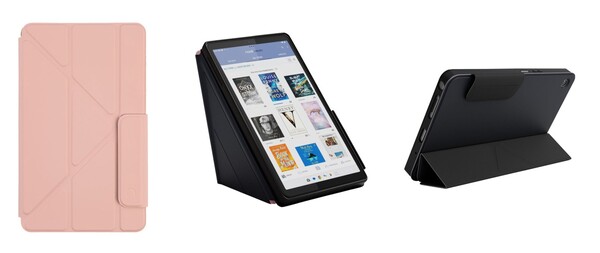 The official case for the Nook Reading Tablet 8.7 supports using the tablet in portrait and landscape orientations.