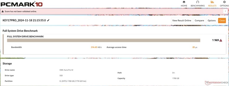 PCMark 10 bandwidth