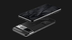 The Pixel 8 Pro has the same sized display as its predecessor, unlike the Pixel 8. (Image source: @OnLeaks &amp; SmartPrix)