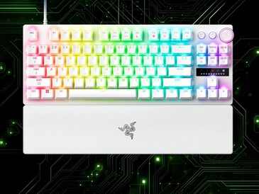 Razer Huntsman V3 Pro TKL 8KHz gaming keyboard in white (Image source: Razer PR with edits)