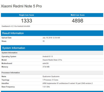 The Snapdragon 636 on the Nokia X6.