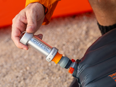 The Beam Pump saves campers from having to carry seperate pumps and lanterns.