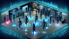 WhoFi can identify people within a Wi-Fi area with an accuracy of 95.5%. (image source: DallE3)