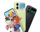 A 240 x 296 secondary screen on the back works as a selfie viewfinder and shows call alerts and music controls.