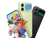 A 240 x 296 secondary screen on the back works as a selfie viewfinder and shows call alerts and music controls.