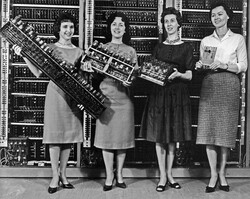 The women of ENIAC, with big brains and even bigger computer parts