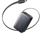 The power bank A1638 features an integrated cable and display (Image source: Anker)