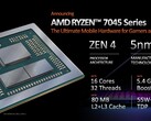 AMD Ryzen 9 7945HX features 80 MB of combined L2 + L3 cache. (Source: AMD)