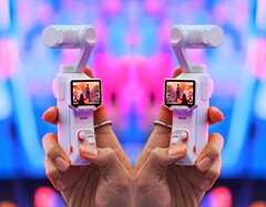 The white Insta360 Luna Ultra in leaked hands-on images (edited).
