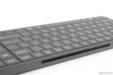 Rear edge of keyboard showing ventilation grilles