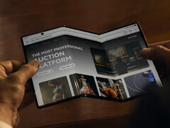 Samsung was directly asked about releasing a tri-fold smartphone like the Huawei Mate XT, pictured, in its latest earnings call. (Image source: Huawei)