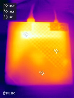 The NiPoGi AM06 Pro during the stress test (top)