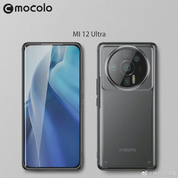 More new renders of the Xiaomi "12 Ultra" in a case. (Source:  Machine Wang Tengxiao,  Ice Universe via Weibo)