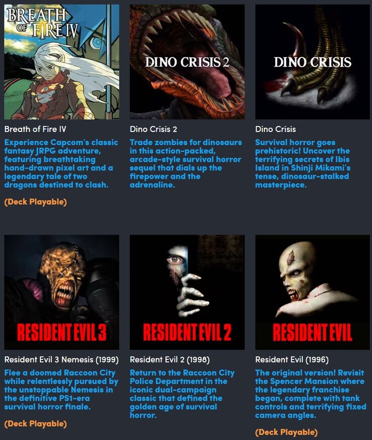 All the games included in Humble Bundle Capcom Classics Bundle