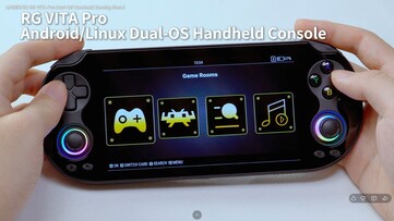 The Linux homescreen on the Anbernic RG Vita Pro.