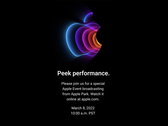 Apple's "Peek Performance" event will be held soon (image via Apple)