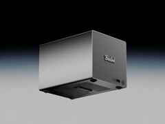 The new ME Pro configuration comes with the Pentium Silver J5005. Pictured: a render showing the design of the NAS.