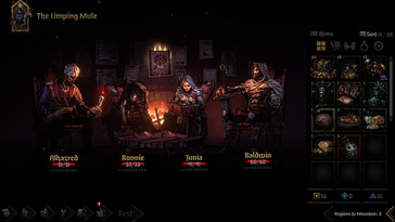 An image showing four heroes in Darkest Dungeon II.