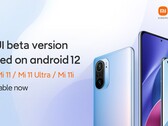 Android 12 is available on limited release for the Mi 11, Mi 11i and Mi 11 Ultra. (Image source: Xiaomi via @stufflistings)